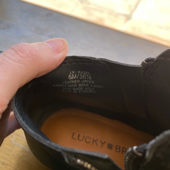 Lucky Brand Basel Leather Ankle Booties Size 6 - Picture 5 of 8